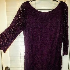 Calvin klein Pleated Lace Dress size 14